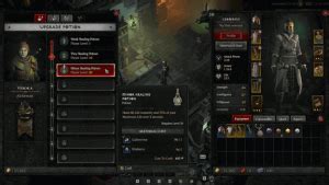 Diablo Healing Potion How To Upgrade Materials Potions List