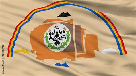 Navajo Indian Flag, Closeup View, 3D Rendering Stock Illustration ...