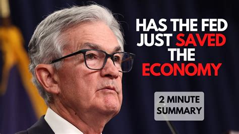 Summary Of JEROME POWELL S Speech FEDERAL RESERVE Chair Talks Economy