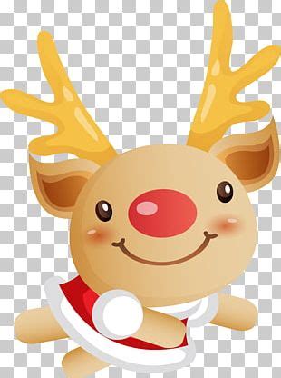 Reindeer Rudolph Santa Claus Christmas Png Clipart Antler Cartoon