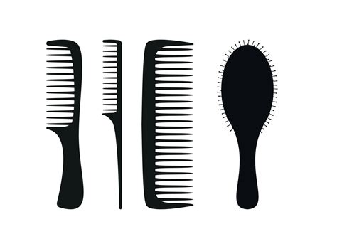 Cartoon Hair Brushes Hair Care Plastic Hair Combs Fashionable Hair Styling Brush Vector