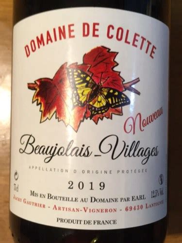 Domaine De Colette Beaujolais Villages Nouveau Vivino US