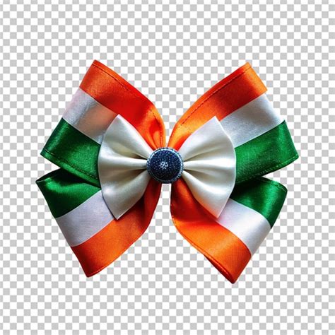 Premium PSD Indian Flag Bow Transparent Background