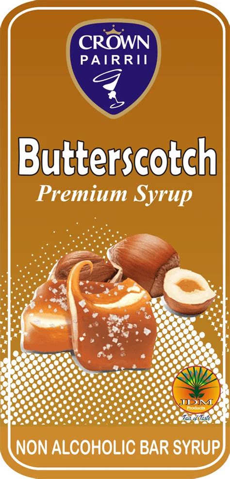 Crown Pairrii Butter Scotch Mocktail Syrup Packaging Type Carton