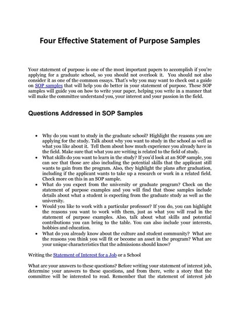 How To Write An Effective Personal Statement With Sop Samples By Sop