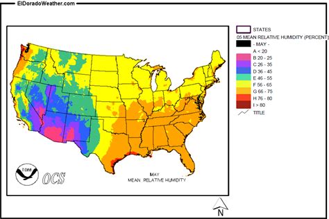 United States Humidity Map