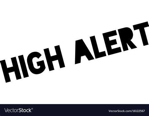 High Alert Rubber Stamp Royalty Free Vector Image