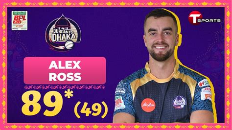 Alex Ross Scored Runs Off Balls Against Fortune Barishal Bpl