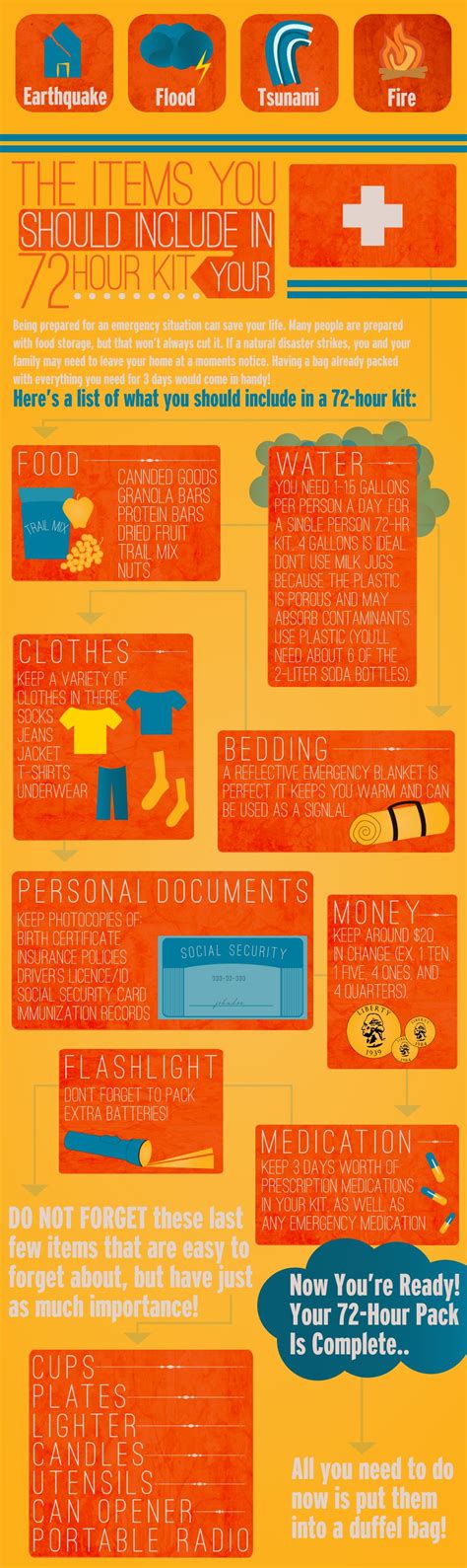 72 Hour Kit Infographic Check It Out Emergency Prepping Emergency