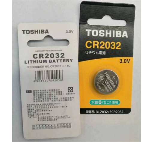 【toshiba】東芝 鈕扣型鋰電池 水銀電池 鈕扣電池 Cr2032 1入3入5入 蝦皮購物