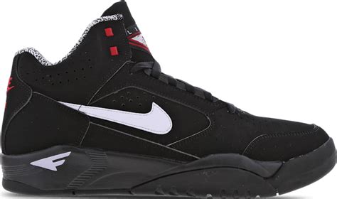 Nike Air Flight Lite Ii Mid Black White Varsity Red Sneaker Squad