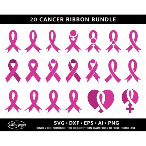 Pink Cancer Ribbon Svg Awareness Ribbon Svg Bundle Breast Inspire