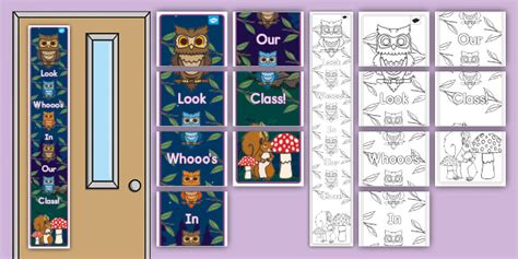 Look Whooo S In Our Class Vertical Door Banner