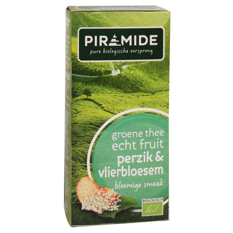 Piramide Groene Thee Perzik Bio Theezakjes Aanbieding Bij Holland