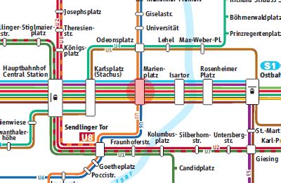 Marienplatz station map - Munich U-Bahn