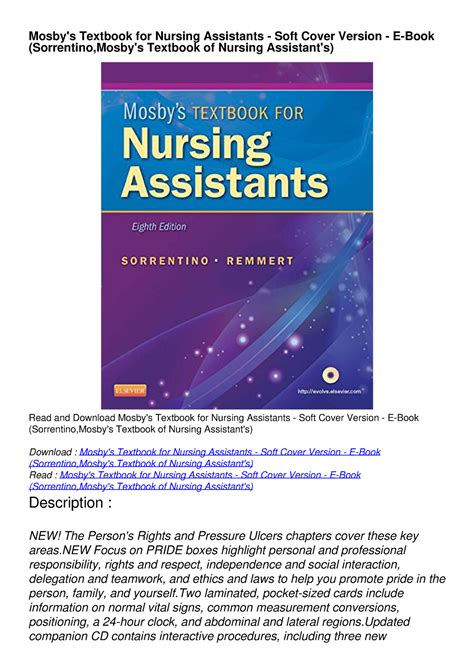 Mosbys Textbook For Nursing Assistants Soft Cover Version Ebook