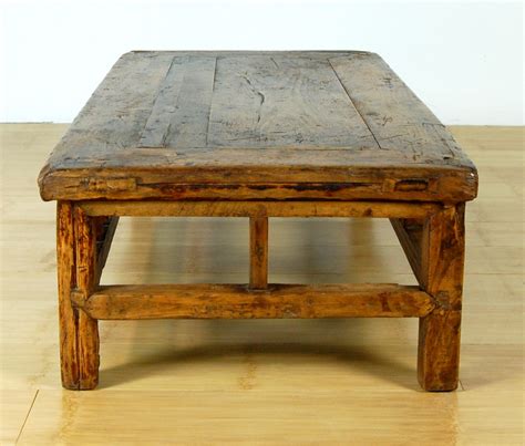 ANTIQUE RUSTIC COFFEE TABLE Wood Stand Altar Display