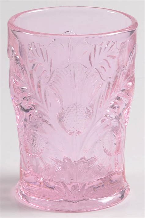 Inverted Thistle Light Pink Rose 8 Oz Flat Tumbler By Mosser Ohio