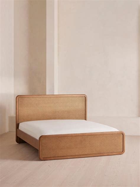 Oscar Cane Oak Bed Queen Us Soho Home