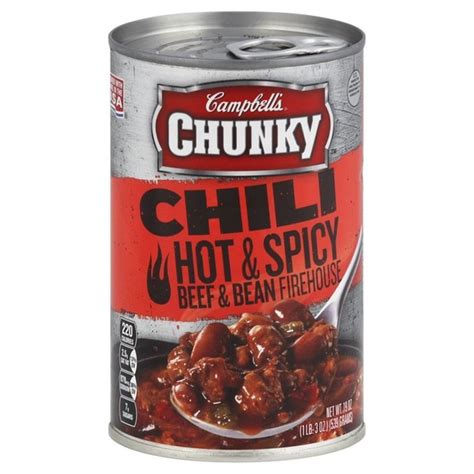 Campbell S Chunky Soup Hot Spicy Beef Bean Firehouse Chili