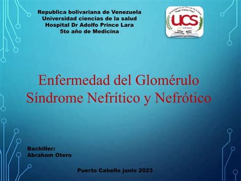 Sindrome Nefritico Y Nefrotico Ppt Descarga Gratuita