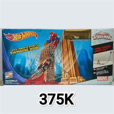 Jual Hot Wheels Track Marvell Ultimate Spiderman Mobil Venom Shopee