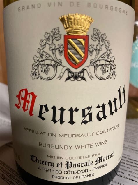 Domaine Matrot Meursault Blagny Er Cru La Pi Ce Sous Le Bois