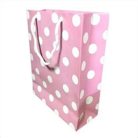 Pink Polka Dot Paper Carry Bag At Rs 15 In Pune ID 22045405948