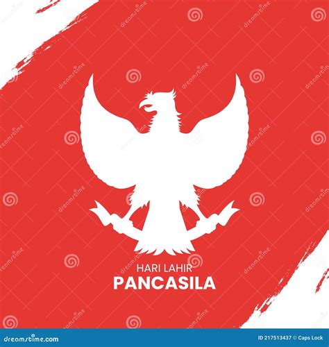 Illustration Of Happy Pancasila Day Translation Selamat Hari Lahir