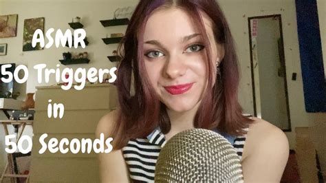 Asmr 50 Triggers In 50 Seconds Thank You For 5k 💘🥳 Youtube