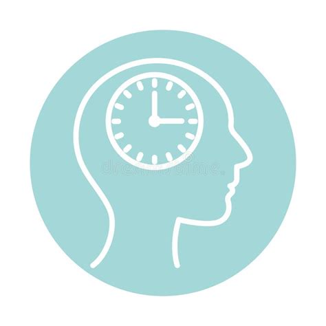 Clock Inside Human Head Block Style Icon Vector Design Stock Vector Illustration Of Anatomy