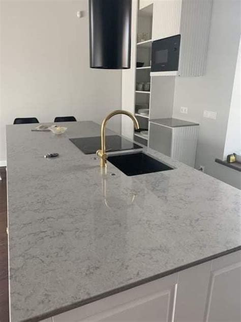 Caesarstone Symphony Grey Kitchen Island Caesarstone Kitchen