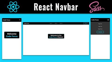 React Sass Navbar Component Fully Responsive Reactjs Project Tutorial Youtube