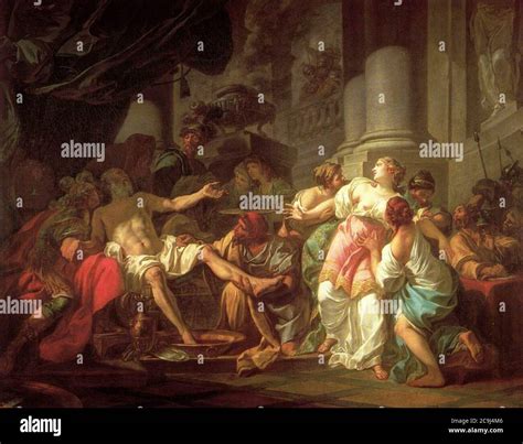 Jacques Louis David Der Tod Von Seneca Stockfotografie Alamy