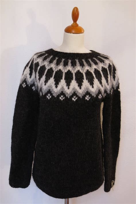 Handmade Icelandic Wool Sweater Or Lopapeysa As We Call It Knitted In Iceland Etsy