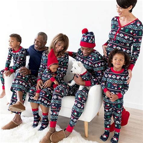 Familie Partnerlook Weihnachten Nachtwäsche Anzug Schlafanzug Pyjama