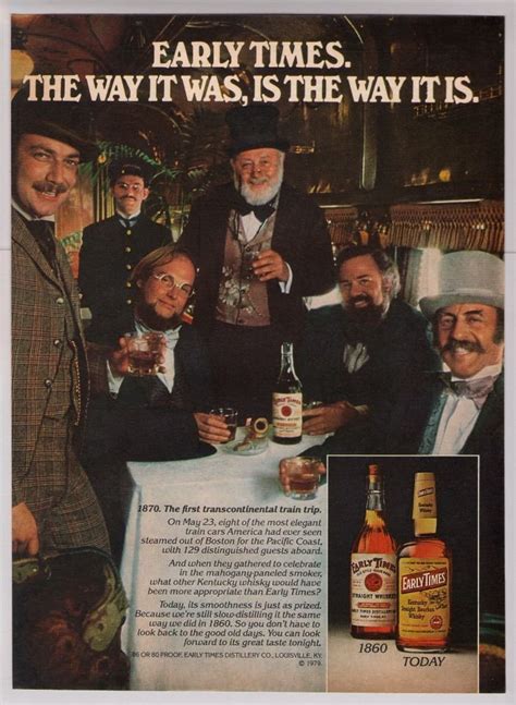 Early Times Whiskey 70s Print Ad Vintage Alcohol Advertisement 1979