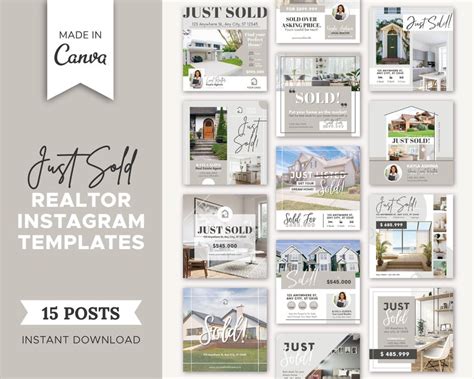 15 Just Sold Realtor Instagram Posts Real Estate Social Etsy Uk