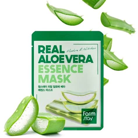 Тканевая маска с алоэ Farmstay Real Aloe Vera Essence Mask 23мл