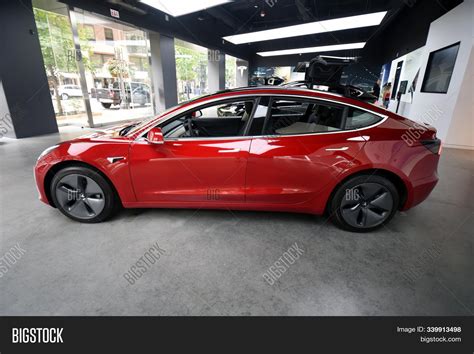 Tesla Red Model 3 All Image & Photo (Free Trial) | Bigstock