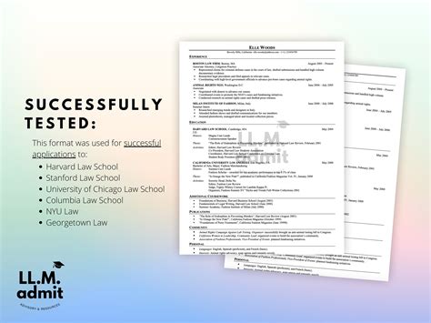 Law School Resume Template