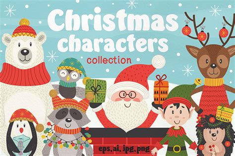 Christmas Characters Collection By Nataka Thehungryjpeg