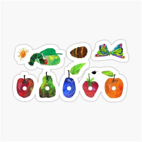 Assorted Stickers Of The Very Hungry Caterpillar Sticker For Sale By 2692artwork Redbubble