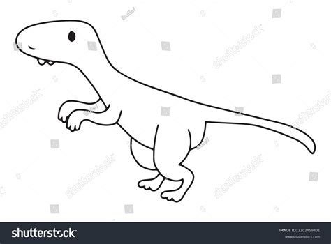 Cool Velociraptor Dinosaur Vector Illustration Stock Vector (Royalty ...