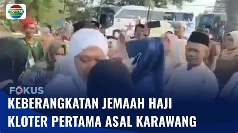 Isak Tangis Mewarnai Pemberangkatan Calon Jemaah Haji Di Karawang