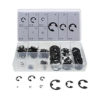 Abn E Clip External Retaining Ring Washer Piece Assortment Set Sae