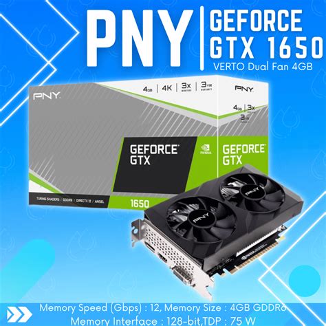 Pny Geforce Gtx Verto Dual Fan Gb Gddr Bit Quadra Computer