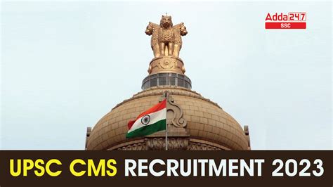 UPSC CMS Recruitment 2023 Notification Out For 1261 Posts