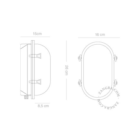 Applique Hublot Outdoor En Laiton Verre Prismatique Zangra Atelier