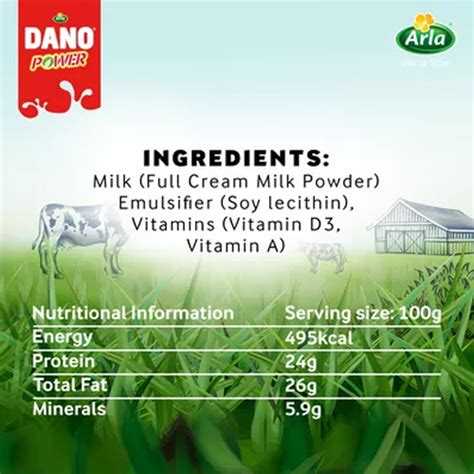 Arla Dano Power Full Cream Milk Powder 400 Gm